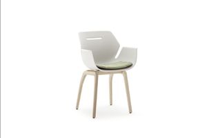 4 Design-Stühle weiß 632-1