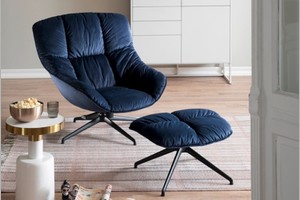 Einzelsessel mit Hocker 166-1